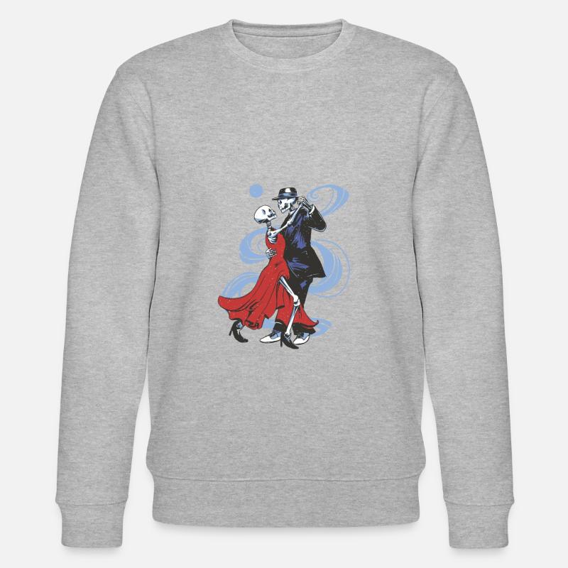 Dancing Skeletons Design - Stanley/Stella Unisex Bio-Sweatshirt CHANGER  - Grau meliert