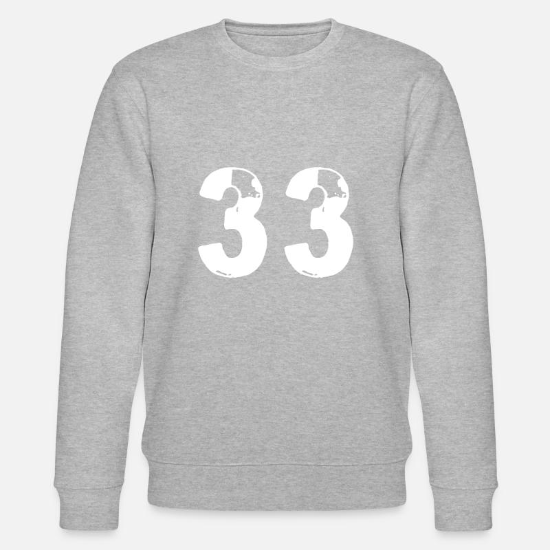 33 Maillot numéro - Sweat bio CHANGER Stanley/Stella Unisexe - gris chiné