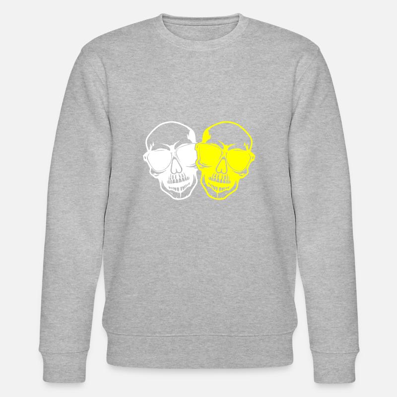 Stylisch Totenkopf - Stanley/Stella Unisex Bio-Sweatshirt CHANGER  - Grau meliert