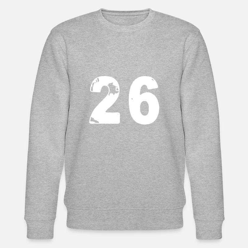 26 Maillot numéro - Sweat bio CHANGER Stanley/Stella Unisexe - gris chiné