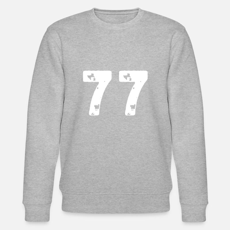 77 Maillot numéro - Sweat bio CHANGER Stanley/Stella Unisexe - gris chiné