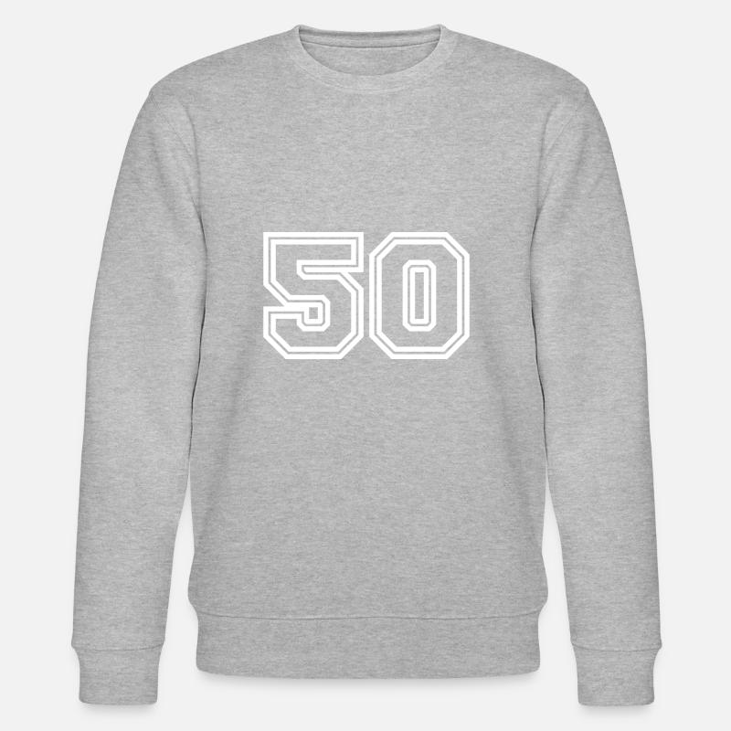 Symbole de nombre 50 - Sweat bio CHANGER Stanley/Stella Unisexe - gris chiné