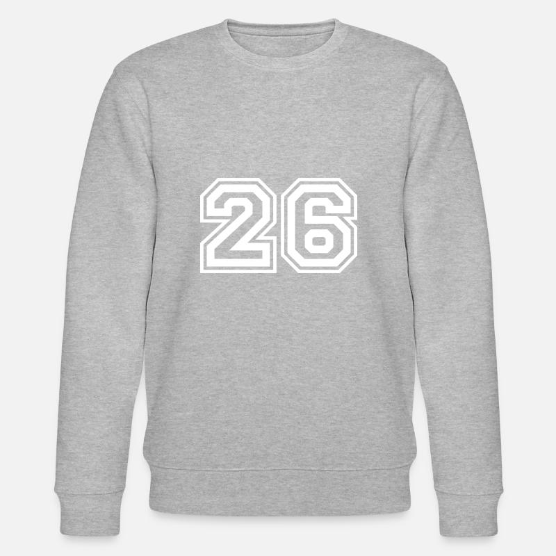 26 Zahl nummer - Stanley/Stella Unisex Bio-Sweatshirt CHANGER  - Grau meliert