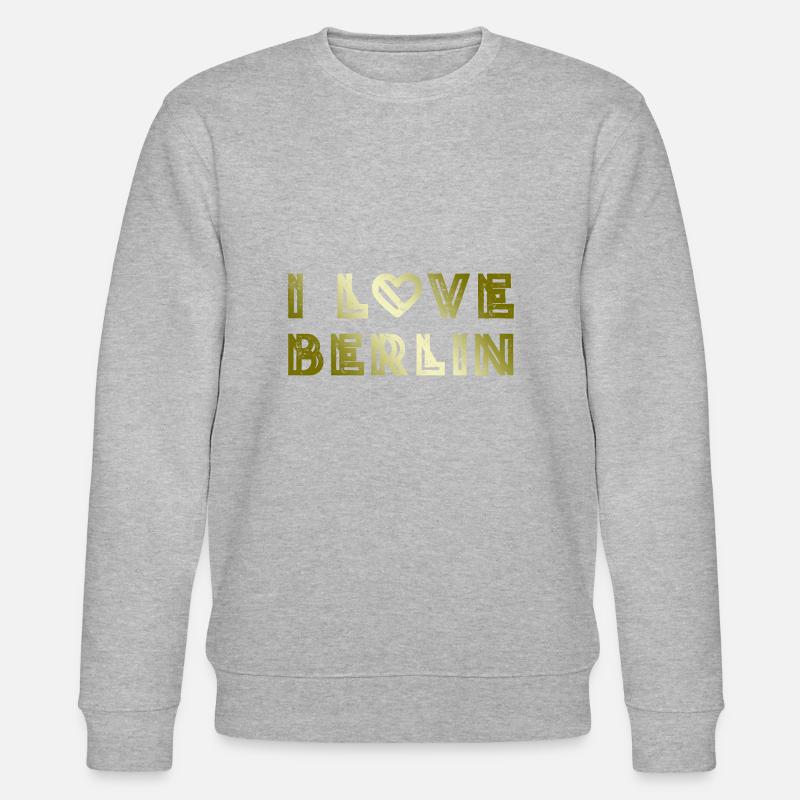 I Love Berlin - Stanley/Stella Unisex Bio-Sweatshirt CHANGER  - Grau meliert