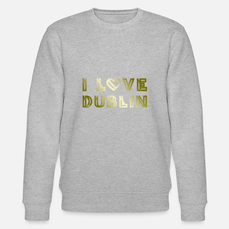 I Love Dublin - Stanley/Stella Unisex Bio-Sweatshirt CHANGER  - Grau meliert