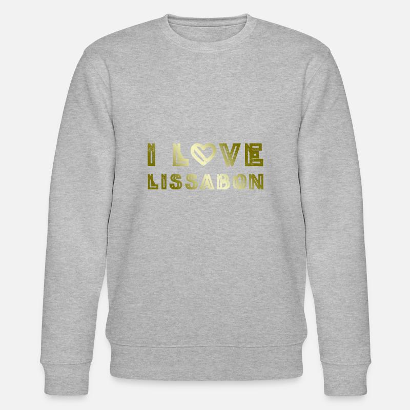 J’aime Lisbonne - Sweat bio CHANGER Stanley/Stella Unisexe - gris chiné