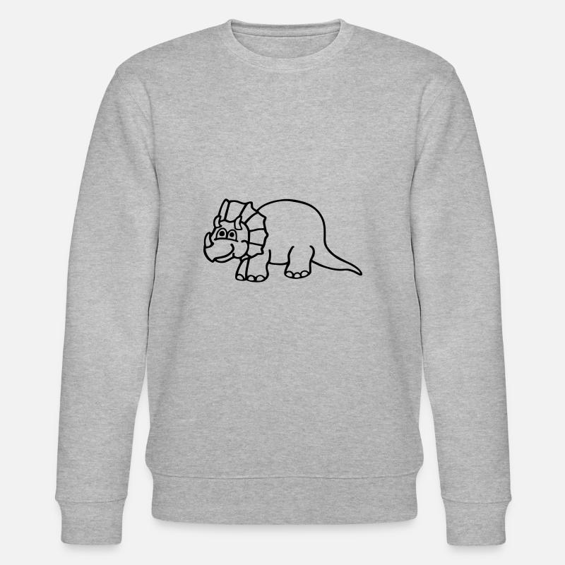 Dinosaurier, Triceratops - Stanley/Stella Unisex Bio-Sweatshirt CHANGER  - Grau meliert