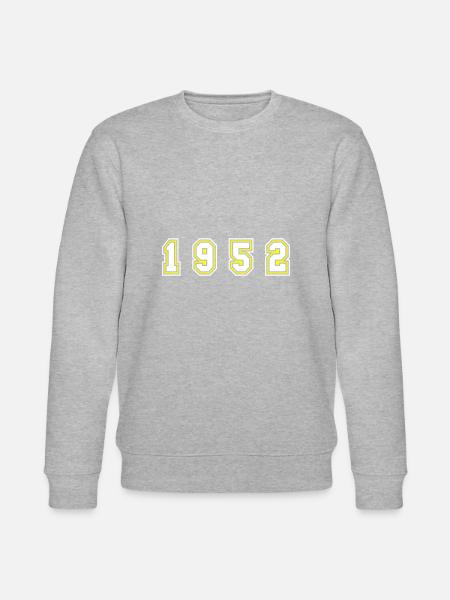 1952 Year Number - Stanley/Stella CHANGER Unisex Organic Sweatshirt - heather grey