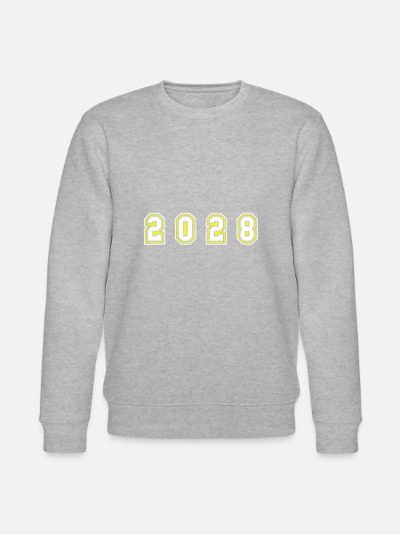 2028 year number - Stanley/Stella CHANGER Unisex Organic Sweatshirt - heather grey