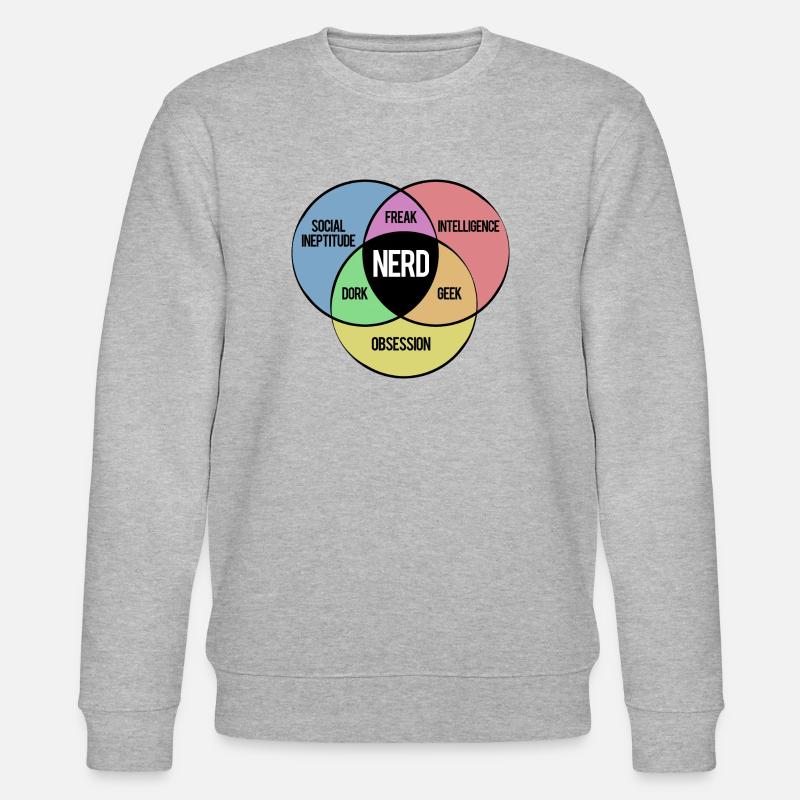 NERD SHIRT - Stanley/Stella Unisex Bio-Sweatshirt CHANGER  - Grau meliert