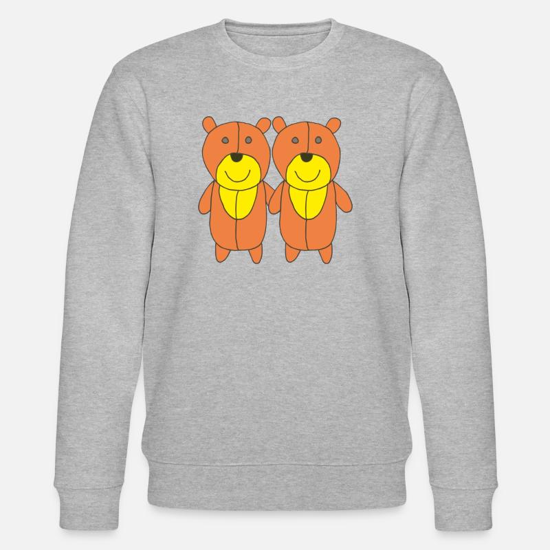 bären freunde - Stanley/Stella Unisex Bio-Sweatshirt CHANGER  - Grau meliert