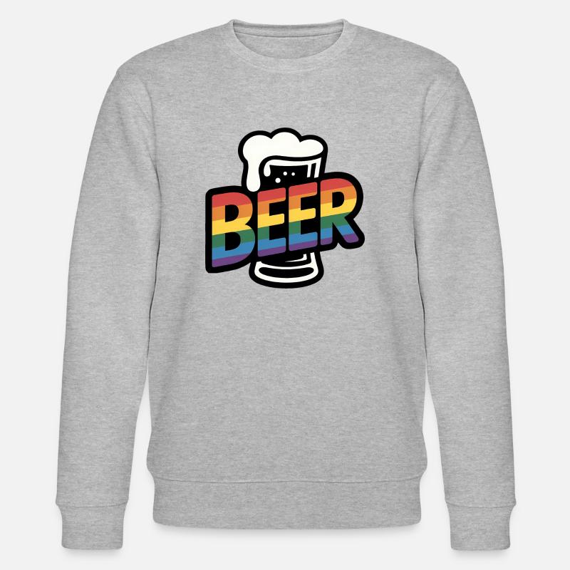 Queer Beer - Cool Beer Logo - Sweat bio CHANGER Stanley/Stella Unisexe - gris chiné