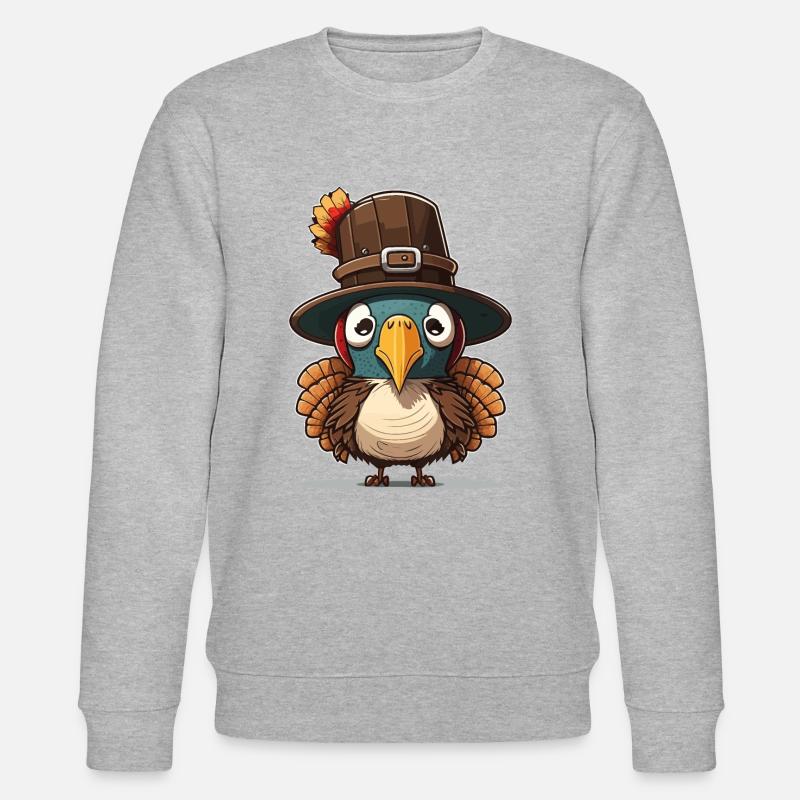 Thanksgiving Truthahn - Stanley/Stella Unisex Bio-Sweatshirt CHANGER  - Grau meliert
