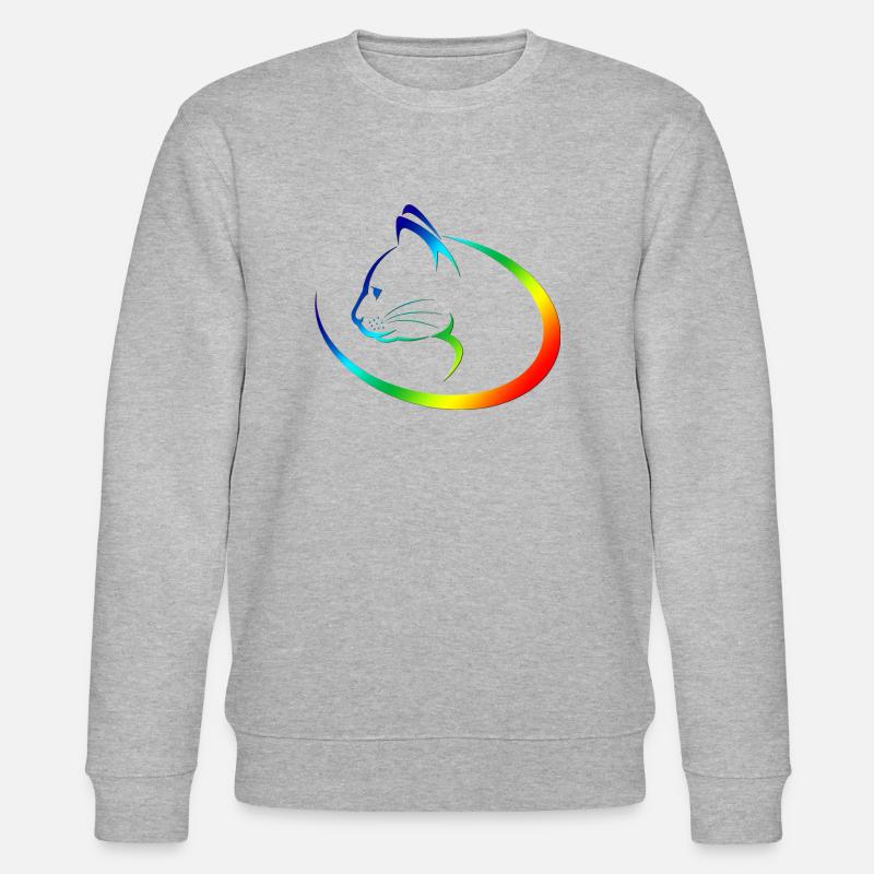Katze - Stanley/Stella Unisex Bio-Sweatshirt CHANGER  - Grau meliert