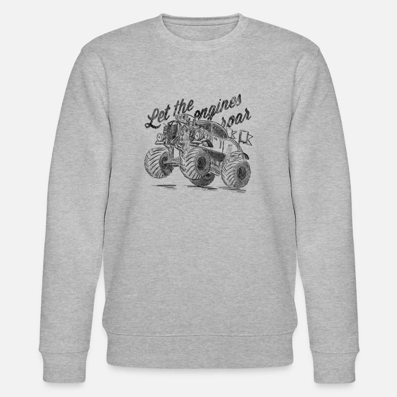 Monstertruck Power Design - Stanley/Stella Unisex Bio-Sweatshirt CHANGER  - Grau meliert