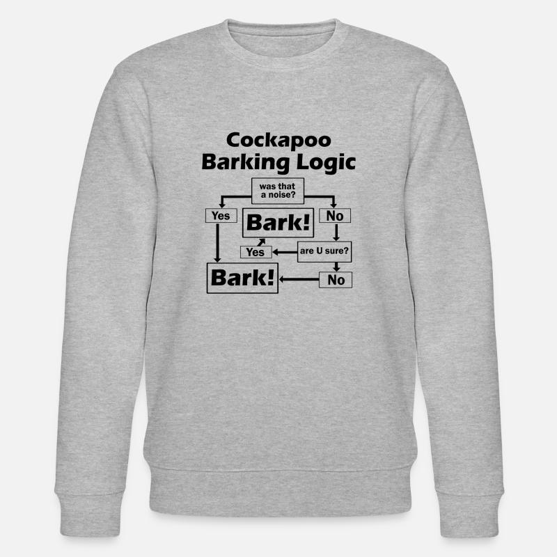 Cockapoo Logic - Stanley/Stella CHANGER Unisex Organic Sweatshirt - heather grey