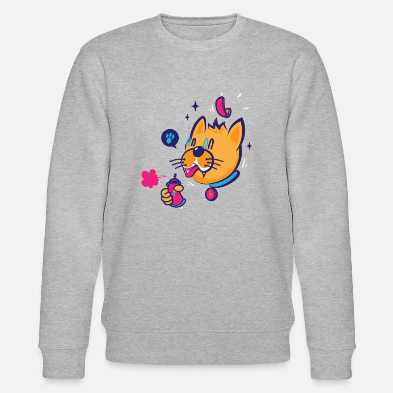 Cat vandal - Stanley/Stella Unisex Bio-Sweatshirt CHANGER  - Grau meliert