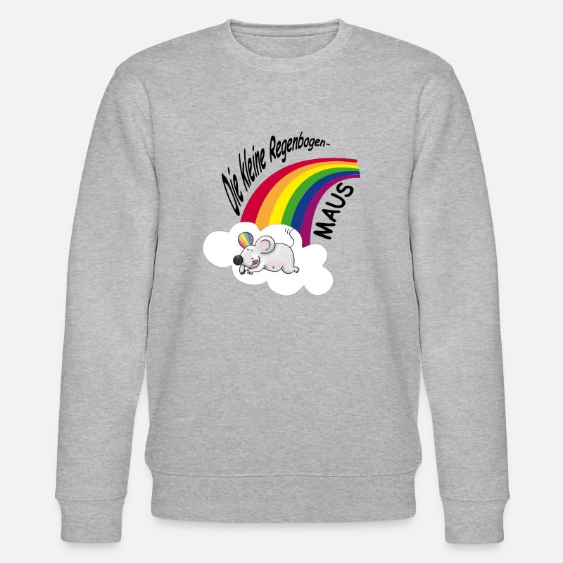 Regenbogen Maus 1 - Stanley/Stella Unisex Bio-Sweatshirt CHANGER  - Grau meliert