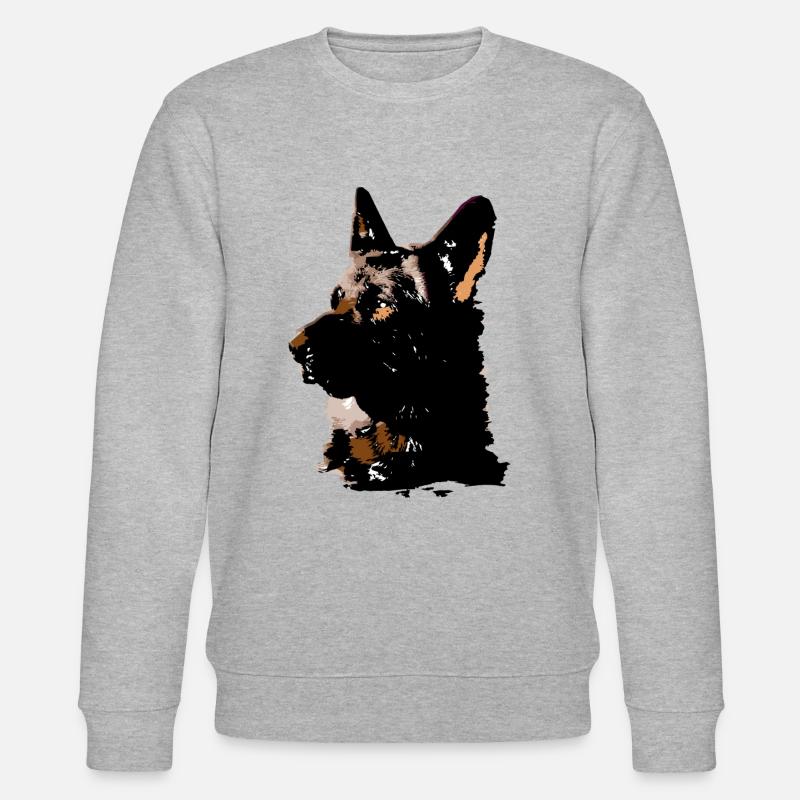 German Shepherd,German Shepherd,hundb,brown - Stanley/Stella CHANGER Unisex Organic Sweatshirt - heather grey