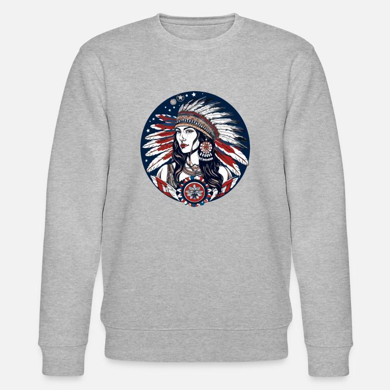 Folklore américain - Sweat bio CHANGER Stanley/Stella Unisexe - gris chiné