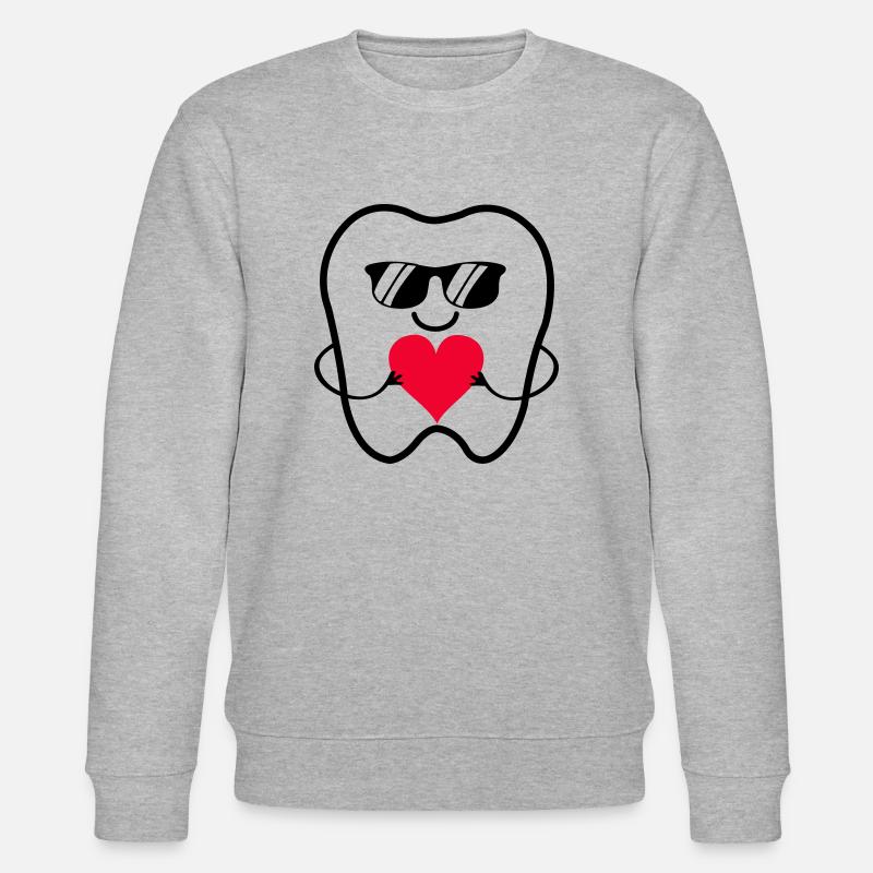 zahn smile sunglasses - Stanley/Stella Unisex Bio-Sweatshirt CHANGER - Grau meliert