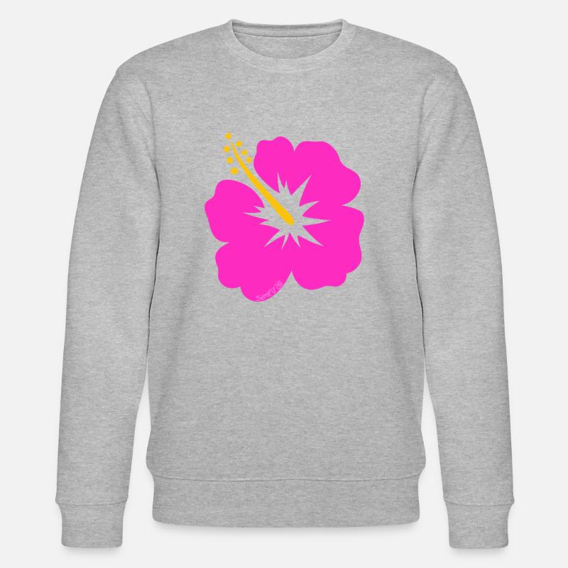 Hibiskusblüte - Stanley/Stella Unisex Bio-Sweatshirt CHANGER  - Grau meliert