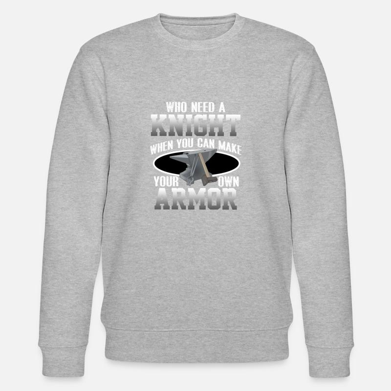 Funny Blacksmith Anvil Blacksmithing Forge Gift - Stanley/Stella CHANGER Unisex Organic Sweatshirt - heather grey