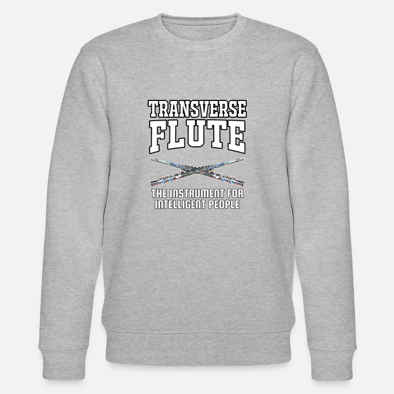 Querflöte Flötenspieler Geschenk - Stanley/Stella Unisex Bio-Sweatshirt CHANGER  - Grau meliert
