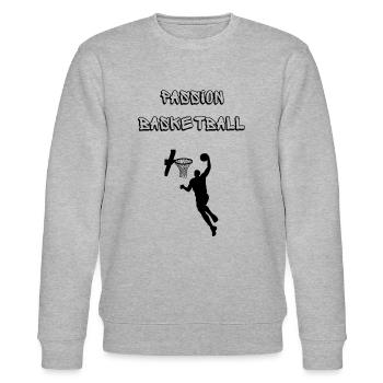 Leidenschaft Basketball - Stanley/Stella Unisex Bio-Sweatshirt CHANGER  - Grau meliert - Vorne - Nik (191cm) & Marisol (170cm)