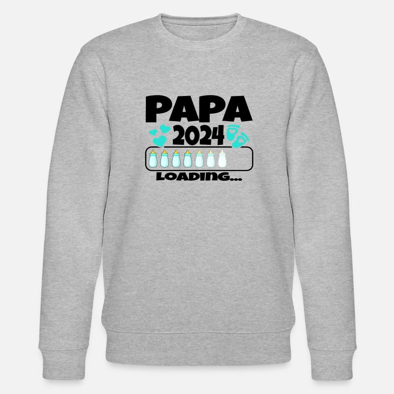Father-to-be - Dad 2024 loading - Stanley/Stella CHANGER Unisex Organic Sweatshirt - heather grey