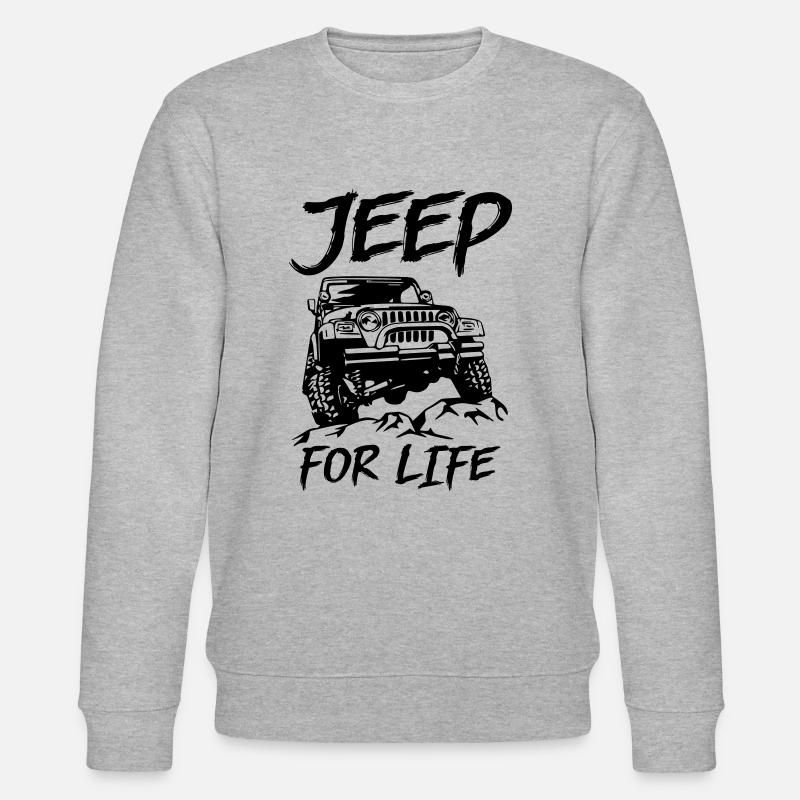 Jeep for Life - Stanley/Stella Unisex Bio-Sweatshirt CHANGER  - Grau meliert