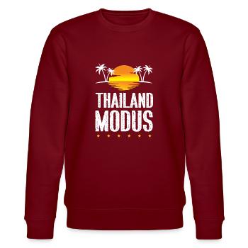 Thailand Mode - Stanley/Stella CHANGER Unisex Organic Sweatshirt - burgundy - Front - Nik (191cm) & Marisol (170cm)