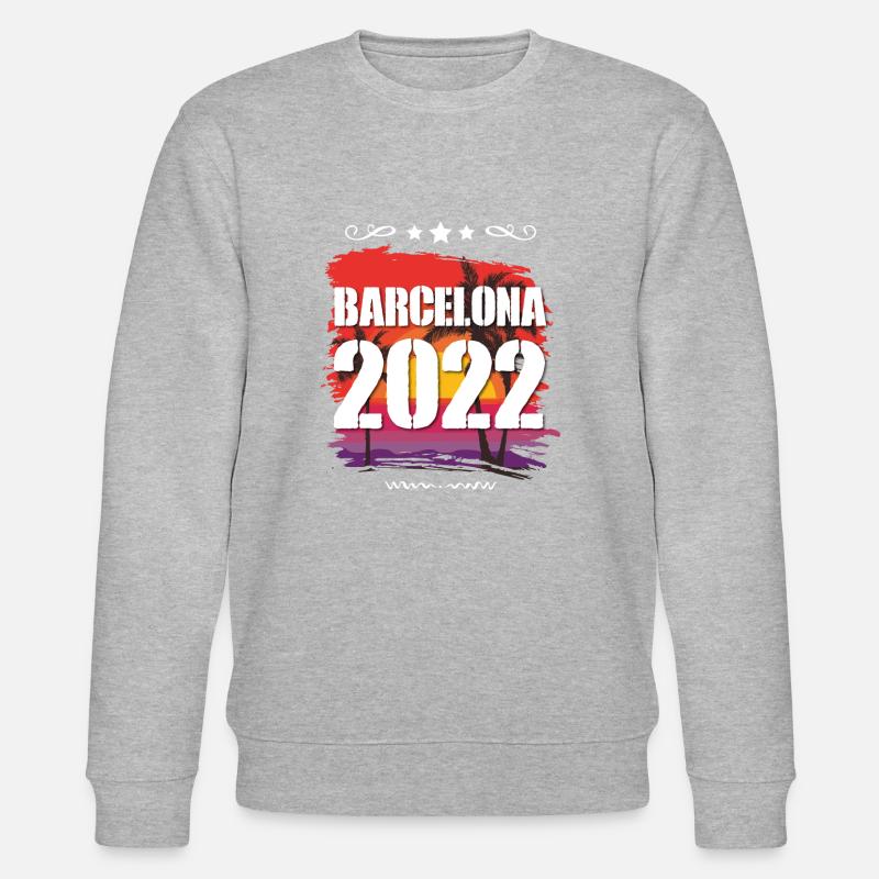 Barcelona 2022 - Stanley/Stella Unisex Bio-Sweatshirt CHANGER  - Grau meliert