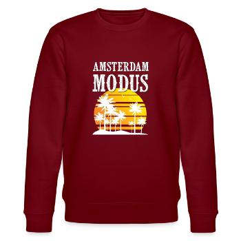 Amsterdam Modus - Stanley/Stella Unisex Bio-Sweatshirt CHANGER  - Burgunderrot - Vorne - Nik (191cm) & Marisol (170cm)