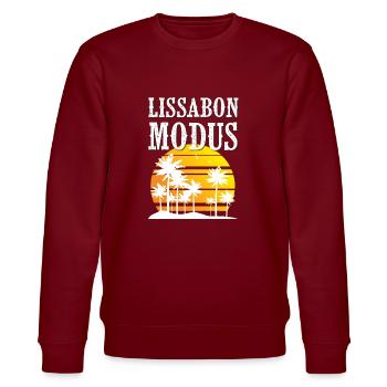 Lisbon Mode - Stanley/Stella CHANGER Unisex Organic Sweatshirt - burgundy - Front - Nik (191cm) & Marisol (170cm)