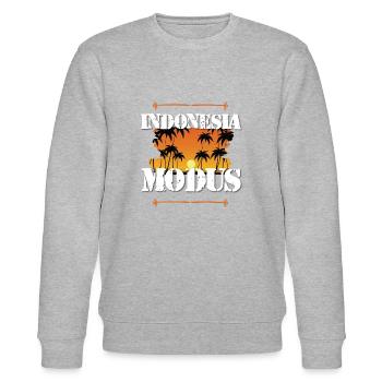 Indonesia Modus - Stanley/Stella Unisex Bio-Sweatshirt CHANGER  - Grau meliert - Vorne - Nik (191cm) & Marisol (170cm)
