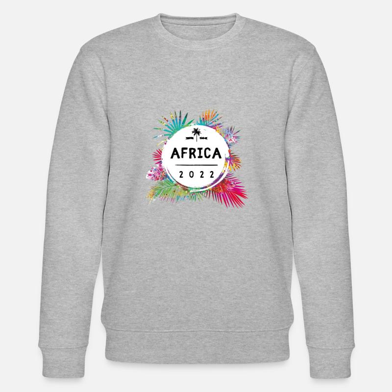 Afrika 2022 Bunt - Stanley/Stella Unisex Bio-Sweatshirt CHANGER  - Grau meliert