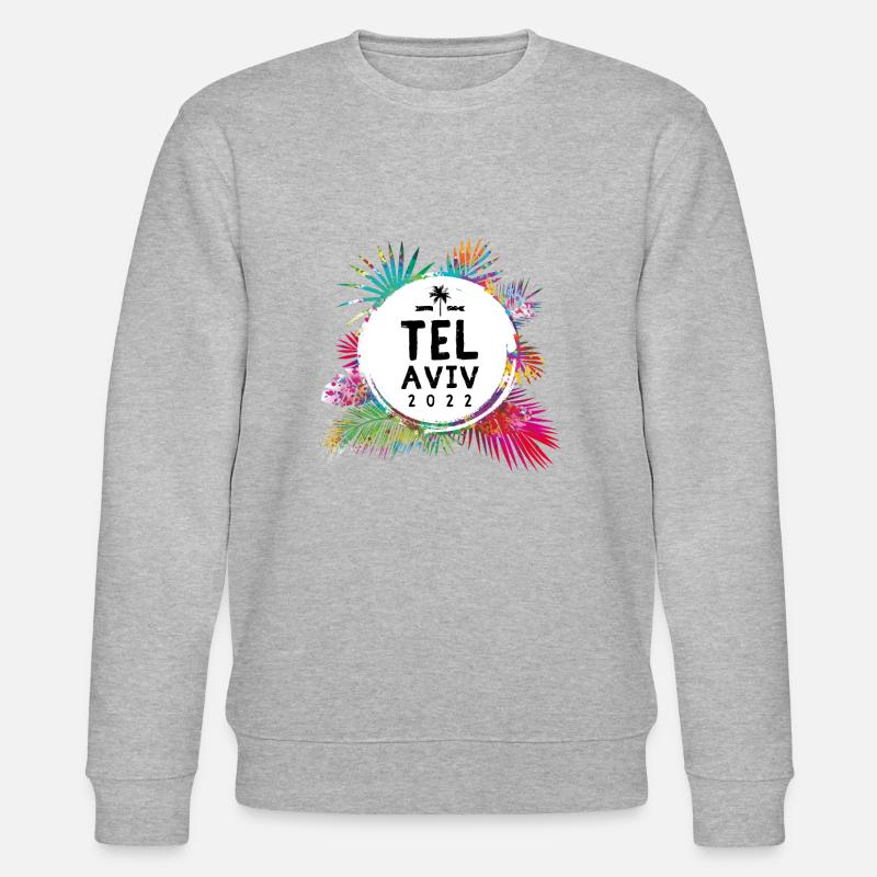 Tel Aviv 2022 Bunt - Stanley/Stella Unisex Bio-Sweatshirt CHANGER  - Grau meliert