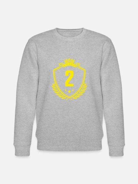 2 Zahl Wappen - Stanley/Stella Unisex Bio-Sweatshirt CHANGER - Grau meliert