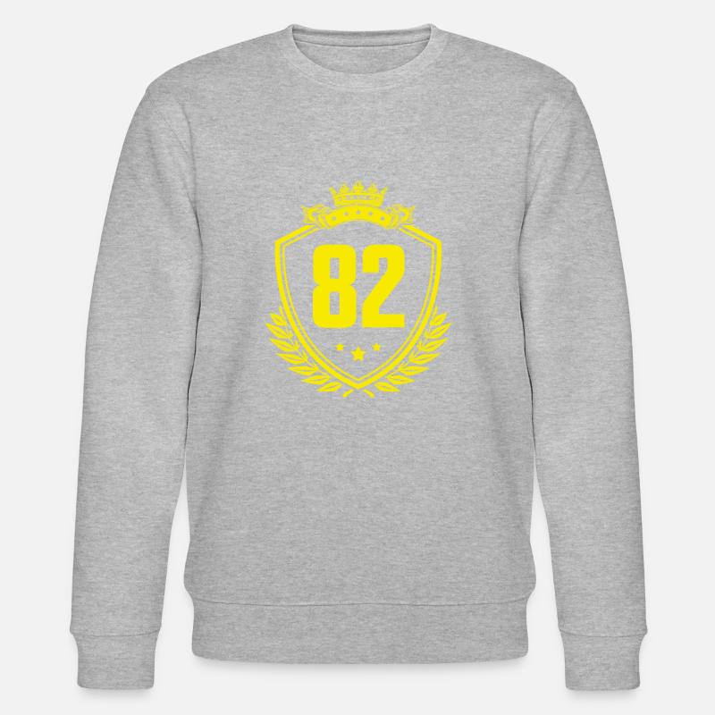 82 Zahl Wappen - Stanley/Stella Unisex Bio-Sweatshirt CHANGER  - Grau meliert