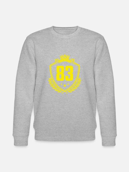 83 Zahl Wappen - Stanley/Stella Unisex Bio-Sweatshirt CHANGER  - Grau meliert