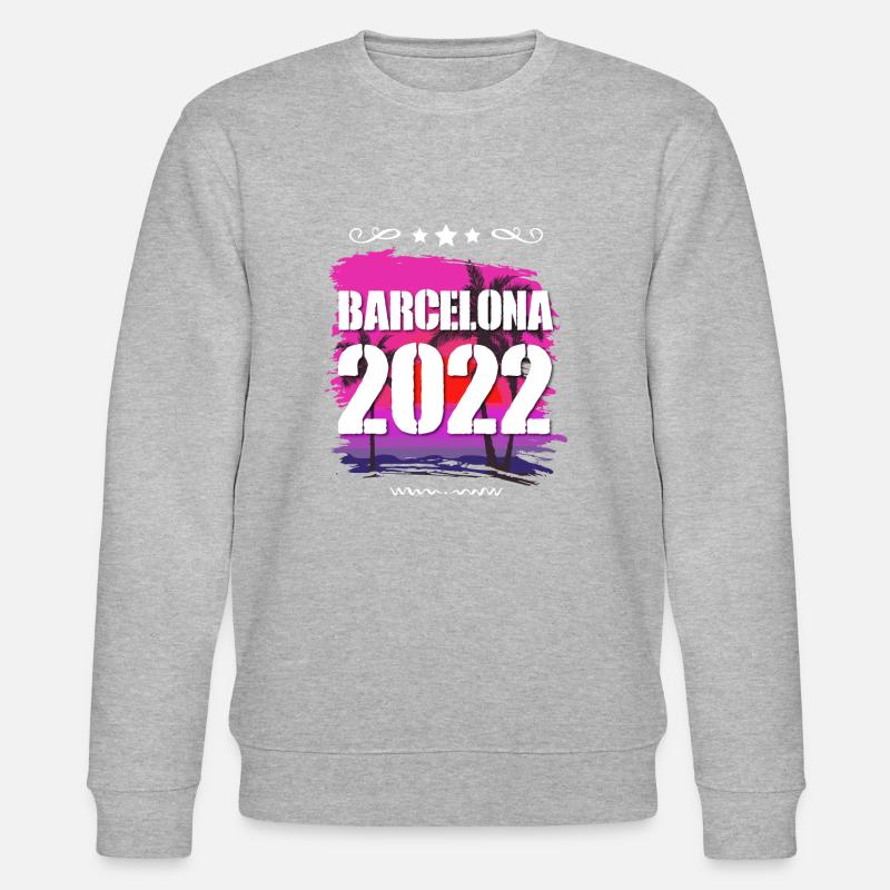 Barcelona 2022 - Stanley/Stella Unisex Bio-Sweatshirt CHANGER  - Grau meliert