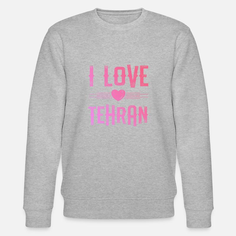 I Love Tehran - Stanley/Stella Unisex Bio-Sweatshirt CHANGER  - Grau meliert
