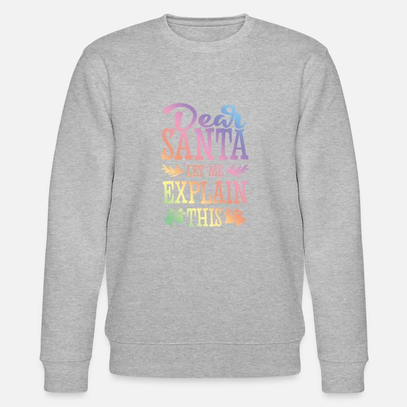 Dear Santa - Stanley/Stella Unisex Bio-Sweatshirt CHANGER  - Grau meliert