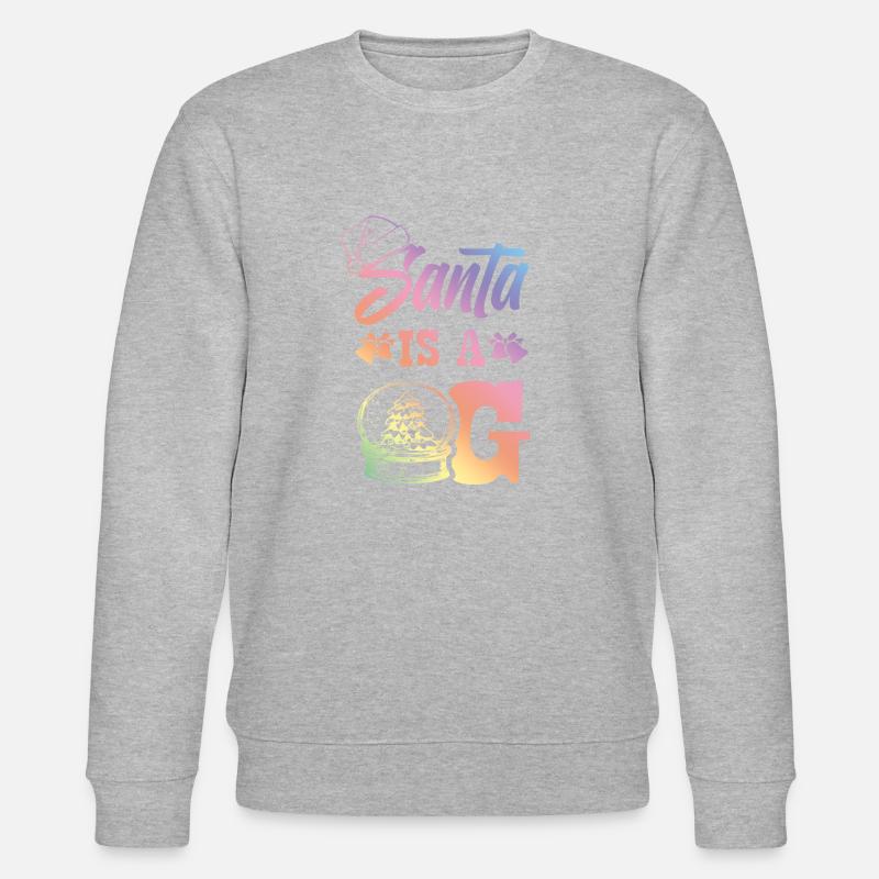 Santa is a OG - Stanley/Stella Unisex Bio-Sweatshirt CHANGER  - Grau meliert