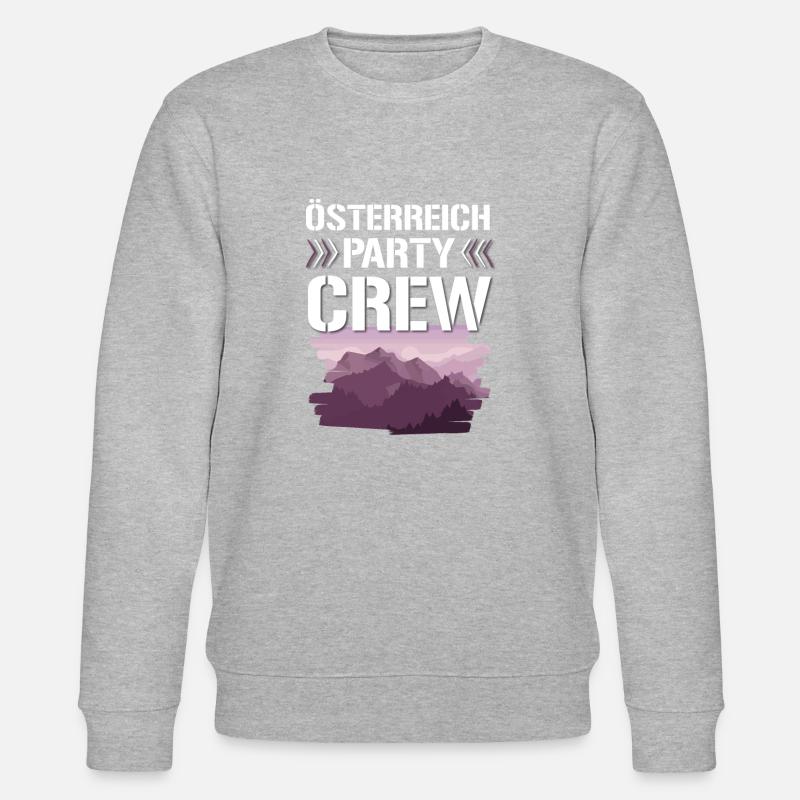 Österreich Party Crew - Stanley/Stella Unisex Bio-Sweatshirt CHANGER  - Grau meliert