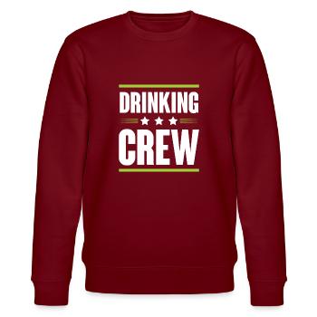 Drinking Crew - Stanley/Stella Unisex Bio-Sweatshirt CHANGER  - Burgunderrot - Vorne - Nik (191cm) & Marisol (170cm)
