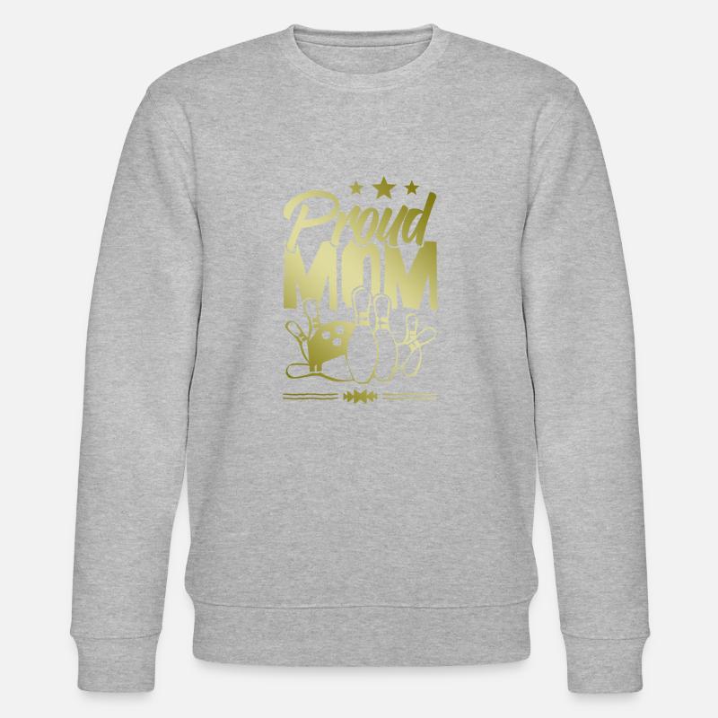 Bowling Mom - Stanley/Stella Unisex Bio-Sweatshirt CHANGER  - Grau meliert