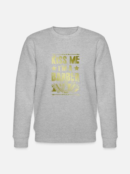 Kiss me Barber - Stanley/Stella CHANGER Unisex Organic Sweatshirt - heather grey