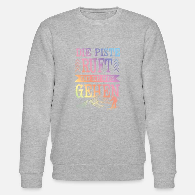 Die Piste Ruft - Stanley/Stella Unisex Bio-Sweatshirt CHANGER  - Grau meliert